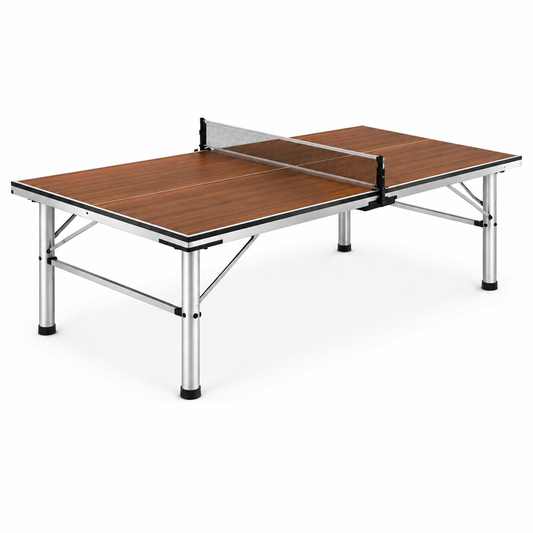 Tavolo da Ping Pong in Legno e Alluminio con Rete